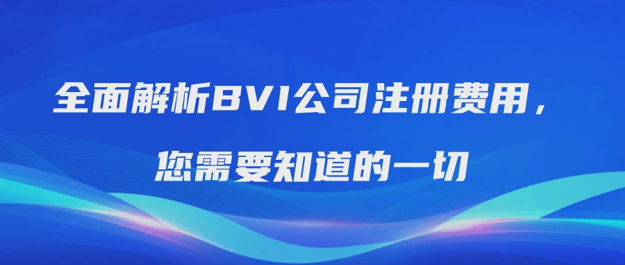 全面解析BVI公司注册费用，您需要知道的一切