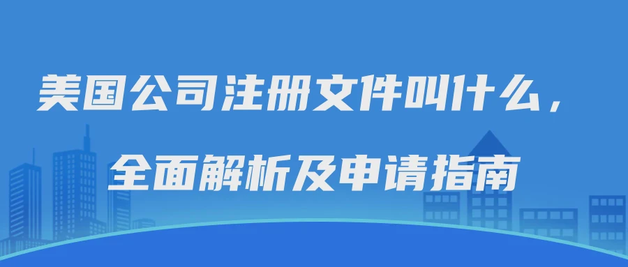美国公司注册文件叫什么，全面解析及申请指南