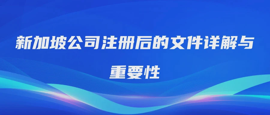 新加坡公司注册后的文件详解与重要性