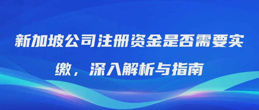 新加坡公司注册资金是否需要实缴，深入解析与指南