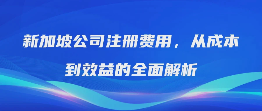 新加坡公司注册费用，从成本到效益的全面解析