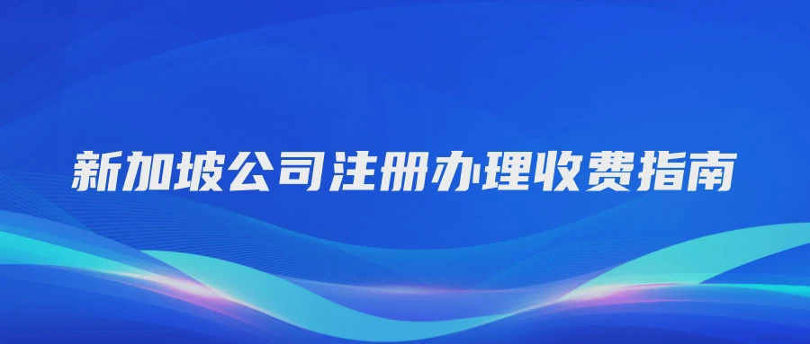 新加坡公司注册办理收费指南