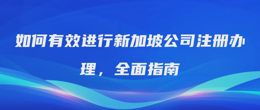 如何有效进行新加坡公司注册办理，全面指南