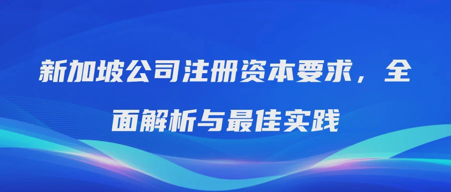 新加坡公司注册资本要求，全面解析与最佳实践