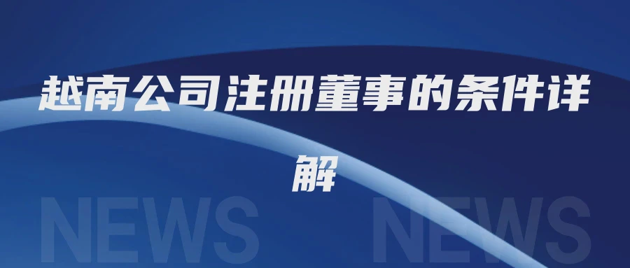 越南公司注册董事的条件详解