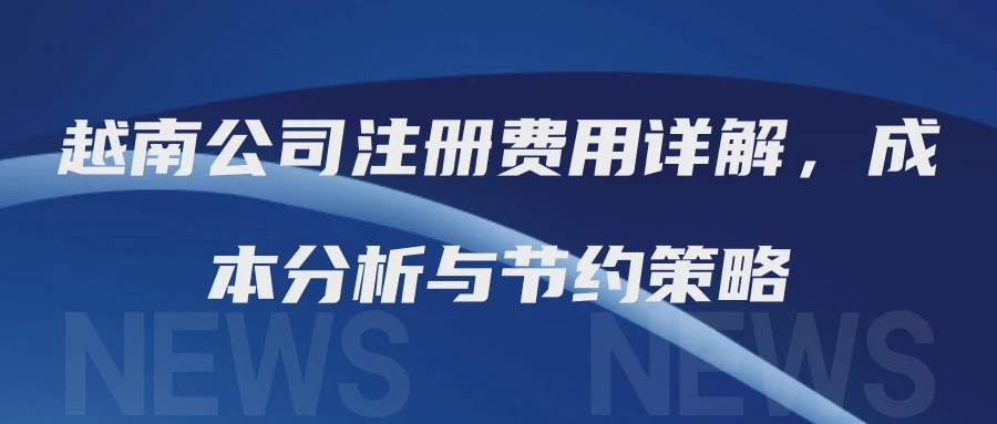 越南公司注册费用详解，成本分析与节约策略