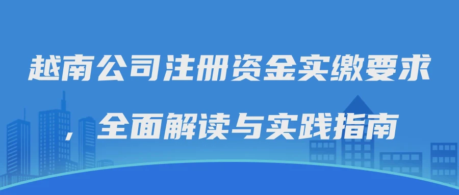 越南公司注册资金实缴要求，全面解读与实践指南