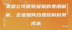 美国公司做账报税的费用解析，企业如何合理控制财务成本