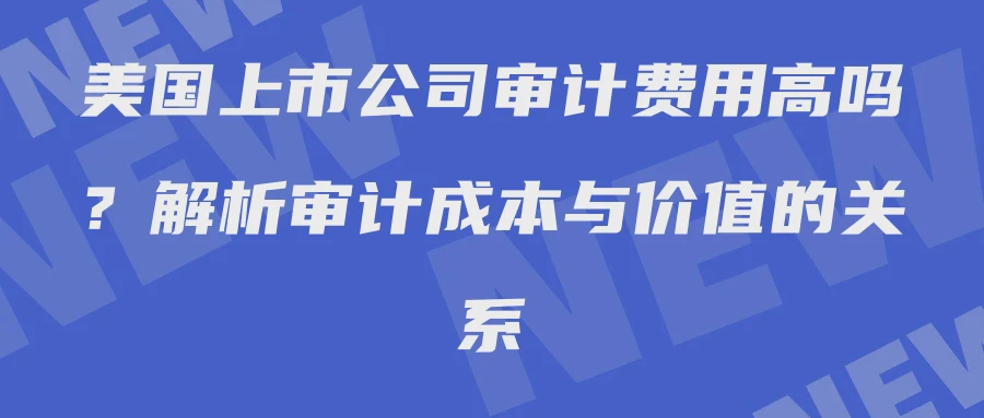 美国上市公司审计费用高吗？解析审计成本与价值的关系