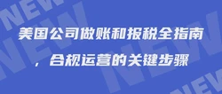 美国公司做账和报税全指南，合规运营的关键步骤