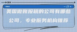 美国做账报税的公司有哪些公司，专业服务机构推荐